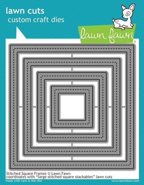 Lawn Fawn: Dies, Stitched Square Frames