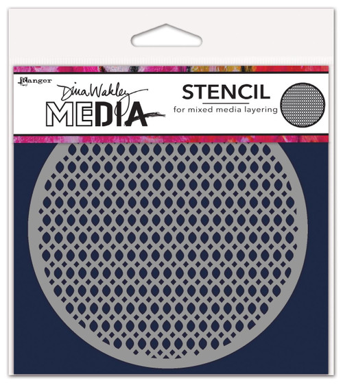 Dina Wakley MEdia: Stencil, Coasters 3