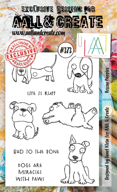 AALL & Create: A6 Stamp #373 - Rescue Puppies