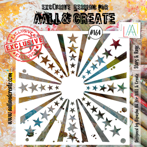AALL & Create: 6" x 6" Stencil, Stars & Rays