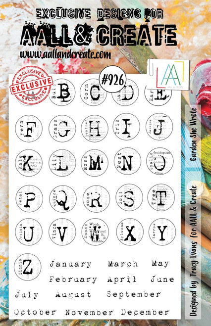 Aall & Create: A5 Stamp Set, Garden She Wrote #926