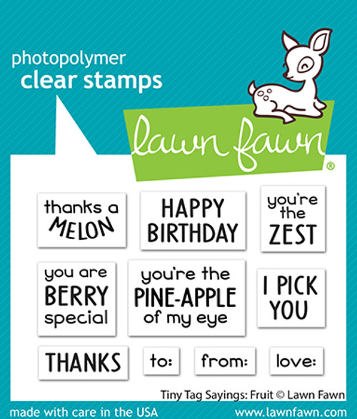 Lawn Fawn: Stamp Set, Tiny Tag Sayings, Fruit