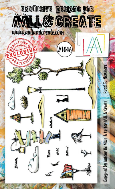 AALL & Create: A6 Stamp Set #1046, Road to Nowhere