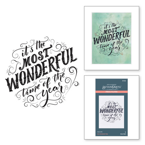 Spellbinders: BetterPress Press Plate, BetterPress Christmas - Most Wonderful Time