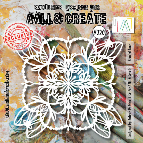 AALL & Create: Stencil, #220- Beaded Lace