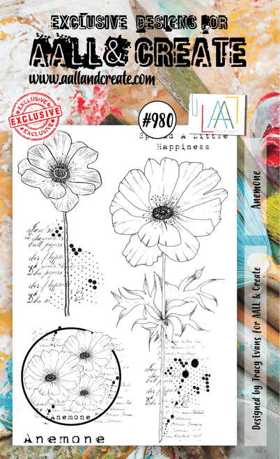 Aall & Create: A6 Stamp Set #980, Anemone