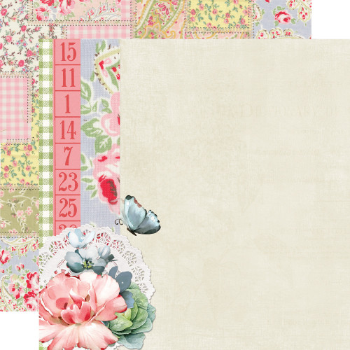 Simple Stories: 12X12 Patterned Paper, Simple Vintage Spring Garden - Let Love Grow