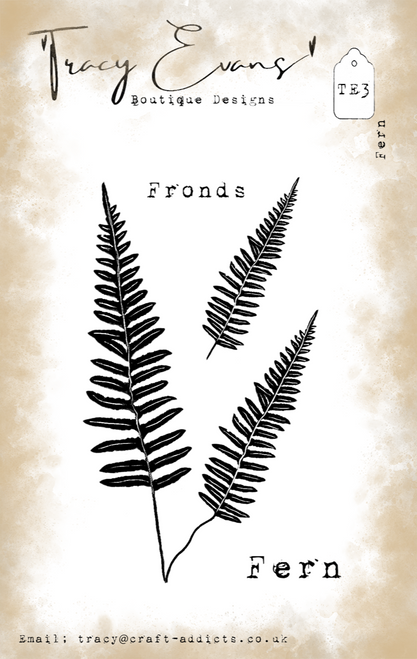 Tracy Evans: A7 Stamp, TE3 - Fern
