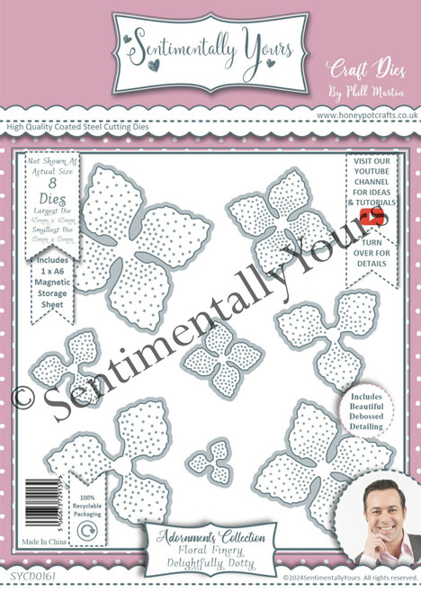 Sentimentally Yours: Die Set, Floral Finery - Delightfully Dotty