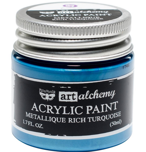 Prima: Metallique Acrylic Paint, Rich Turquoise