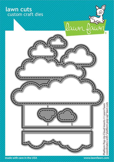 Lawn Fawn: Die Set, Platform Pop-Up Cloud Inserts