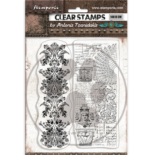 Stamperia: Clear Stamp, Sir Vagabond in Fantasy World- 2 Borders