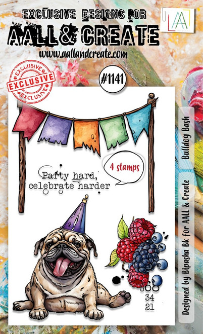 AALL & Create: Clear Stamp Set, #1141 Bulldog Bash