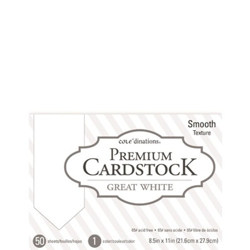 American Crafts: 8.5X11 Value Pack, Great White - Smooth 65lb