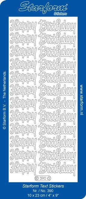 Starform: Deco Stickers - Happy Birthday (GLITTER BLACK)