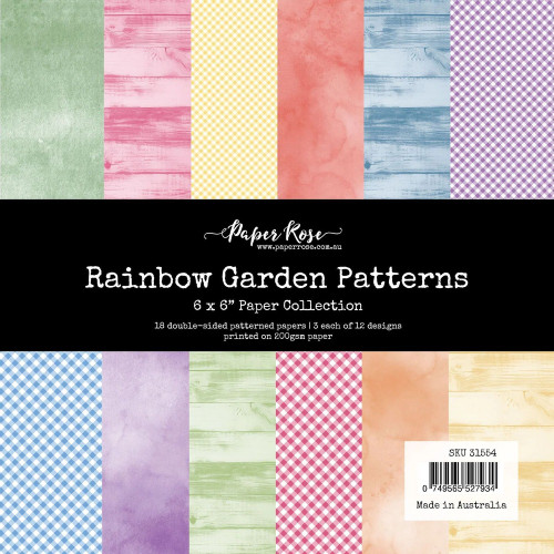Paper Rose: 6x6 Paper Collection, Rainbow Garden Patterns