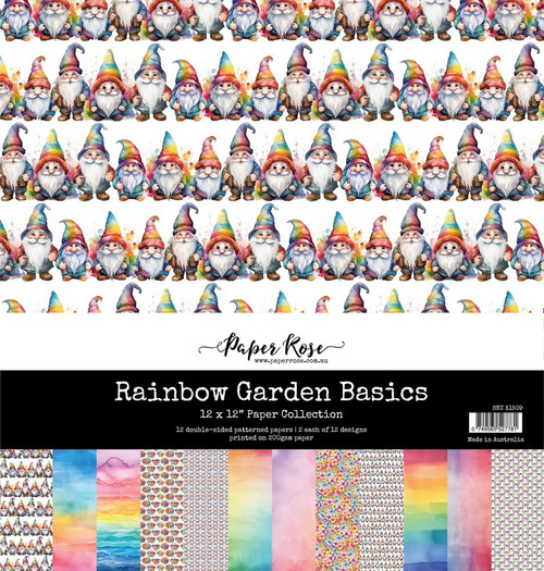 Paper Rose: 12X12 Paper Collection, Rainbow Garden Basics