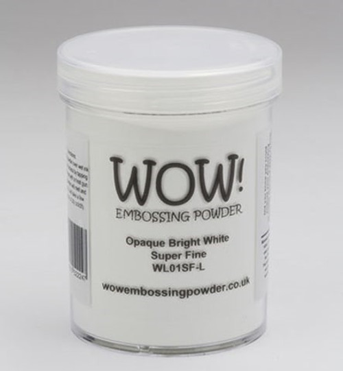 WOW!: Opaque White Embossing Powder, Super Fine - Bright (Large Jar)