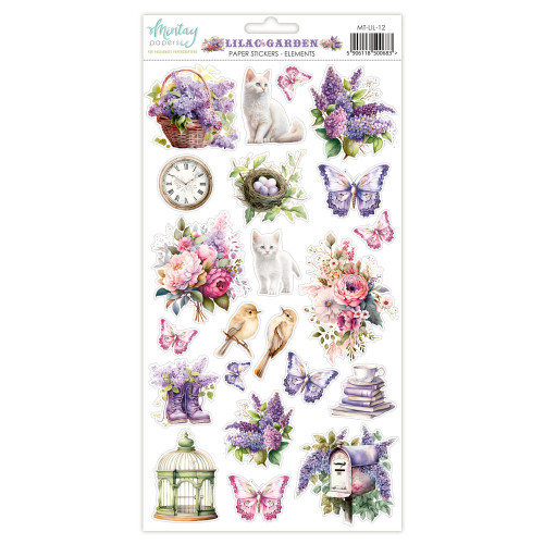 Mintay: 6X12 Paper Stickers, Lilac Garden - Elements