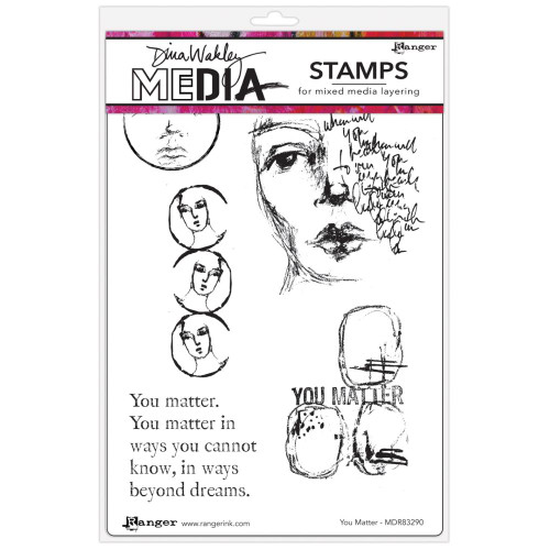 Dina Wakley MEdia: Cling Stamps, You Matter