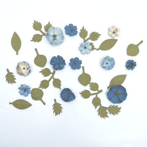 49 and Market: Handmade Paper Flowers, Rustic Blooms - Bluejay