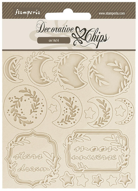 Stamperia: Decorative Chips, Create Happiness Secret Diary - Moon