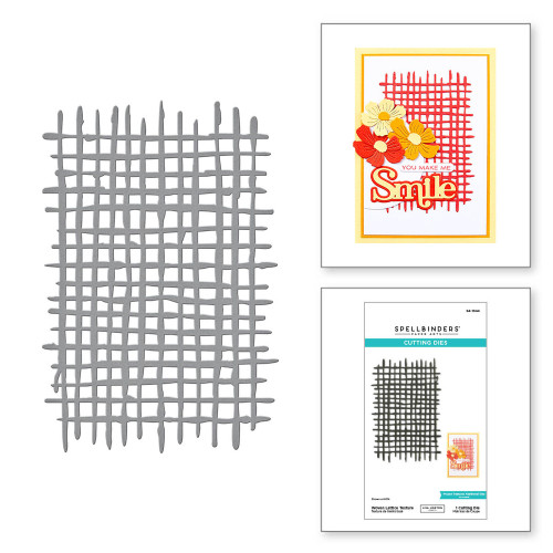 Spellbinders: Die, Woven Lattice Texture from the the Spotlight Frames and Floral Collection by Lisa Horton