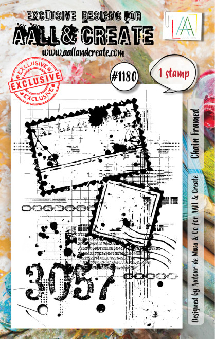 AALL and Create: A7 Stamp Set #1180, Chain Framed