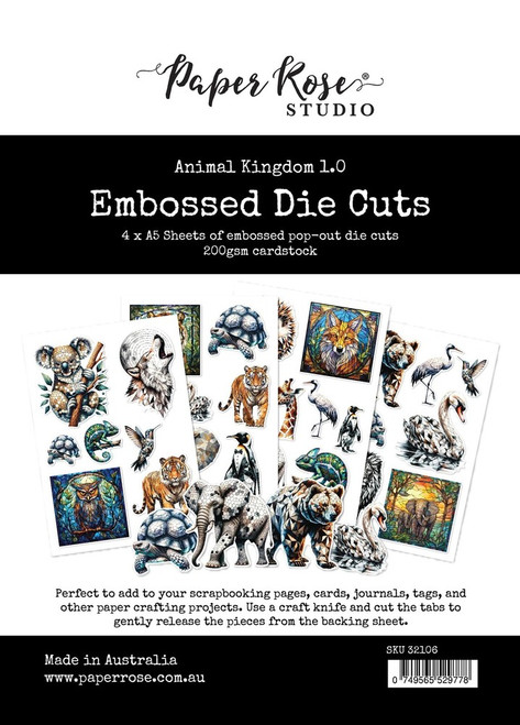 Paper Rose: Embossed Die Cuts, Animal Kingdom 1.0