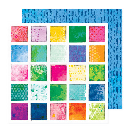 Vicki Boutin Mixed Media: 12X12 Patterned Paper, Bold + Bright- Picnic Blanket