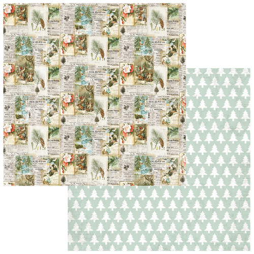 49 & Market: 12x12 Evergreen Season Pattern Paper, Festive Traditions