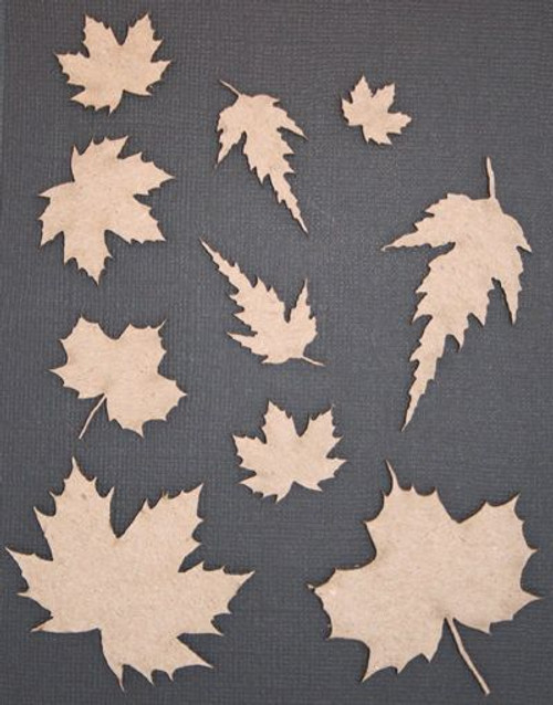 Southern Ridge Trading Co: Chipboard, 1.8" x .33" - Fall Leaves