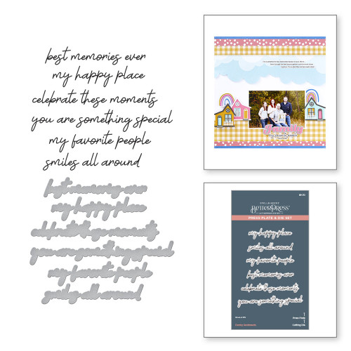 Spellbinders: Press Plate & Die Set, Family Sentiments