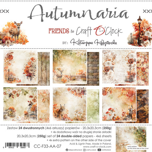 Craft O'Clock: 8X8 Paper Pad, Autumnaria