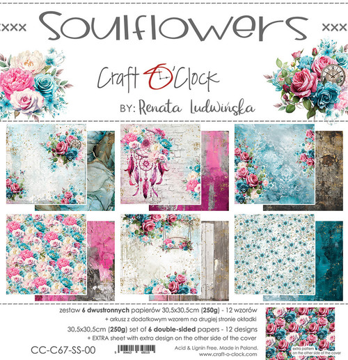 Craft O'Clock: 12X12 Paper Pad, Soulflowers