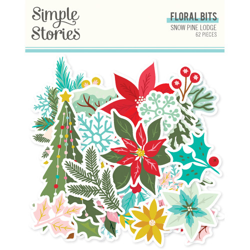 Simple Stories: Floral Bits & Pieces, Snow Pine Lodge