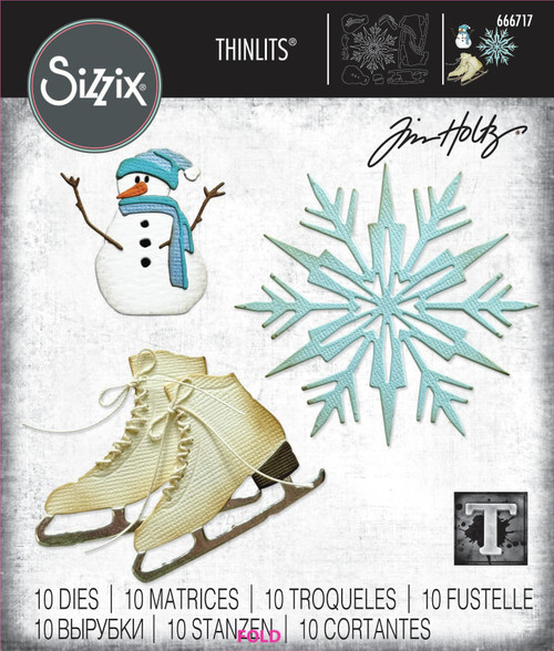 Tim Holtz: Thinlits Die Set 10/Pkg,  Vault Winter Wishes