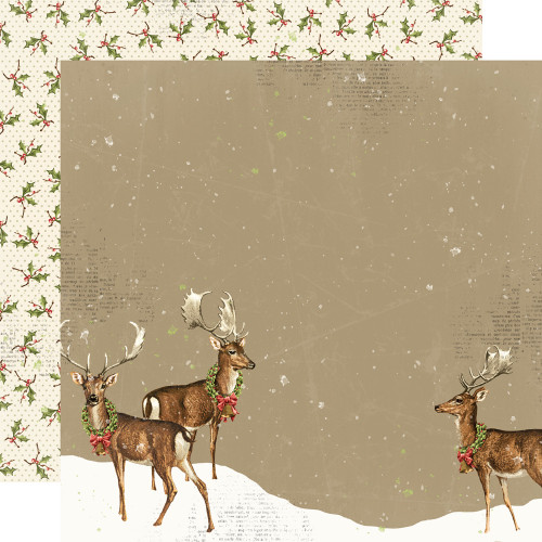 Simple Stories: 12X12 Patterned Paper, Simple Vintage Yuletide - Peace On Earth