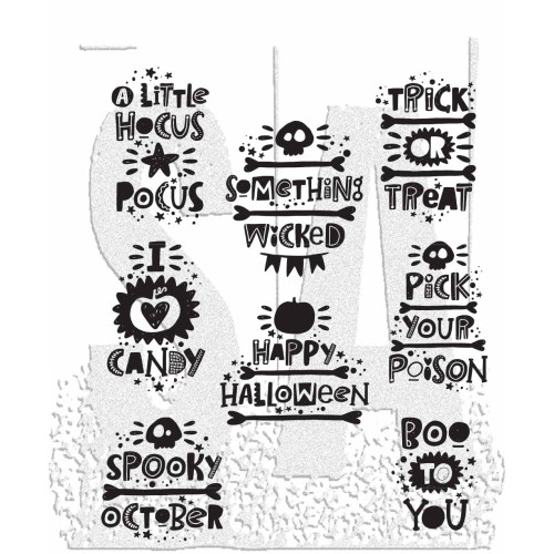 Tim Holtz: Cling Stamp, Halloween Whatnots