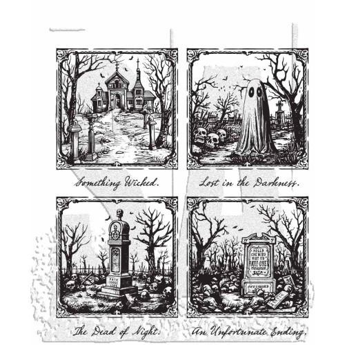 Tim Holtz: Cling Stamp, Framed Frights