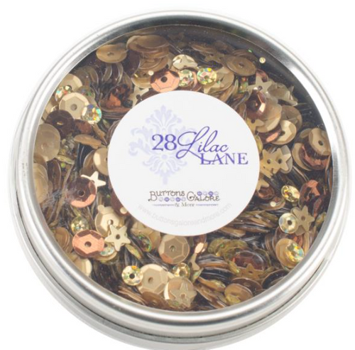 Buttons Galore: Sequins Tin, Not So Heavy Metal