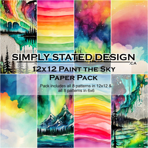 Simply Stated Design: Paint The Sky  12x12 Paper Pack