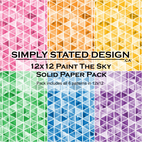 Simply Stated: 12x12 Solid Paper Pack, Paint The Sky