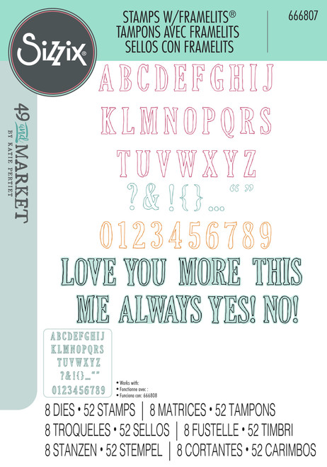 49 & Market: Stamp & Die Set, Fine Line Alpha 1