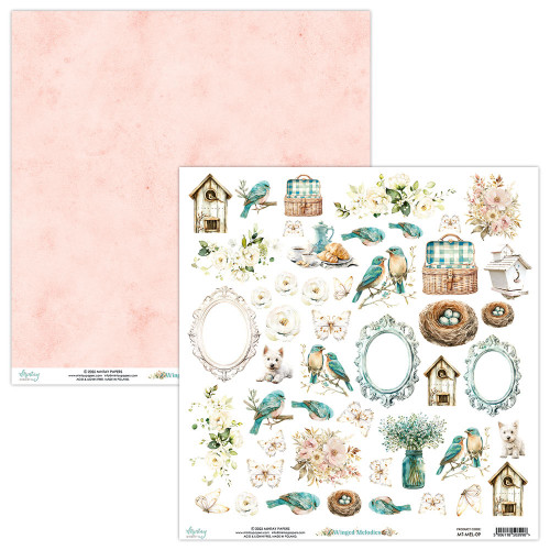 Mintay: 12X12 Patterned Paper, Elements - Winged Melodies