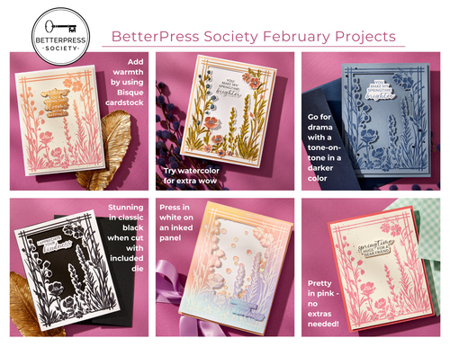 Spellbinders: BetterPress Plate, Bloom With Happiness Sentiment Plate & Die Set