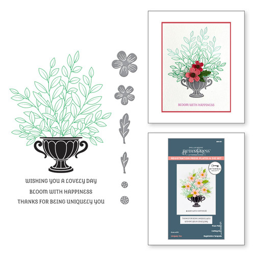 Spellbinders: BetterPress Plate & Die Set, Uniquely You Spellbinders: BetterPress Plate & Die Set, Uniquely You
