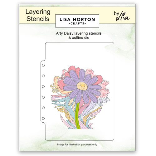 Lisa Horton Crafts: Layering Stencils And Die, Arty Daisy