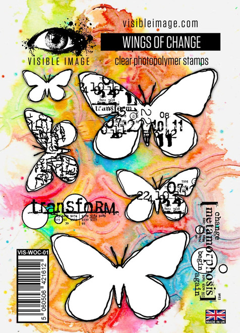 Visible Image: A6 Stamp Set, Wings Of Change