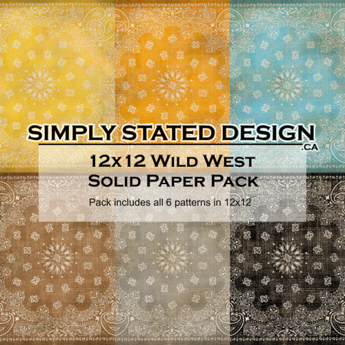 Simply Stated: 12x12 Solid Paper Pack, Wild West